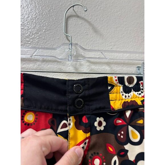 Powder Room Board Shorts Women's Small Black Floral Micro y2k VTG surf Low rise - Picture 3 of 5